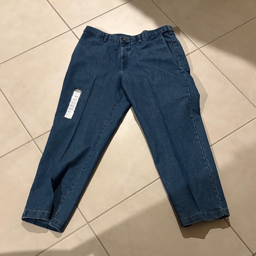 NWT $70 men’s haggar flat front jeans 38x30. 888 - Picture 1 of 5